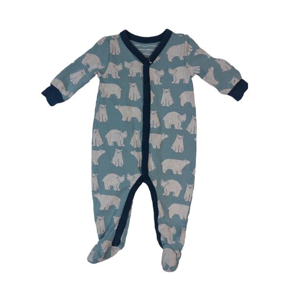 Baby Gap Snap Up Sleeper Polar Bear Blue 3-6M - Picture 1 of 6
